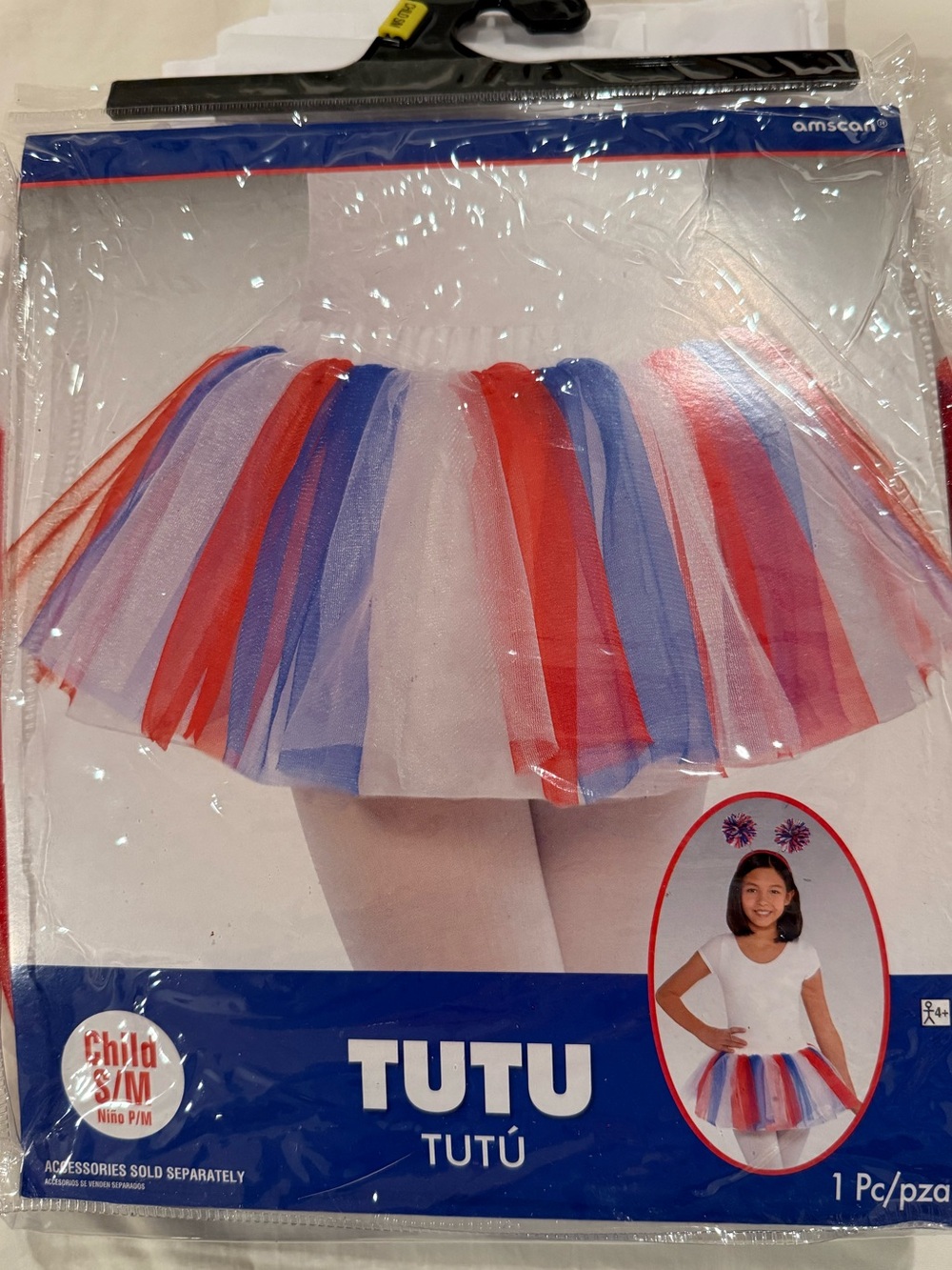 Amscan Child’s Red White & Blue Tulle Tutu